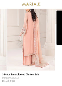 Mariab 4-Piece Ready to Wear Chiffon Hand work Embellished