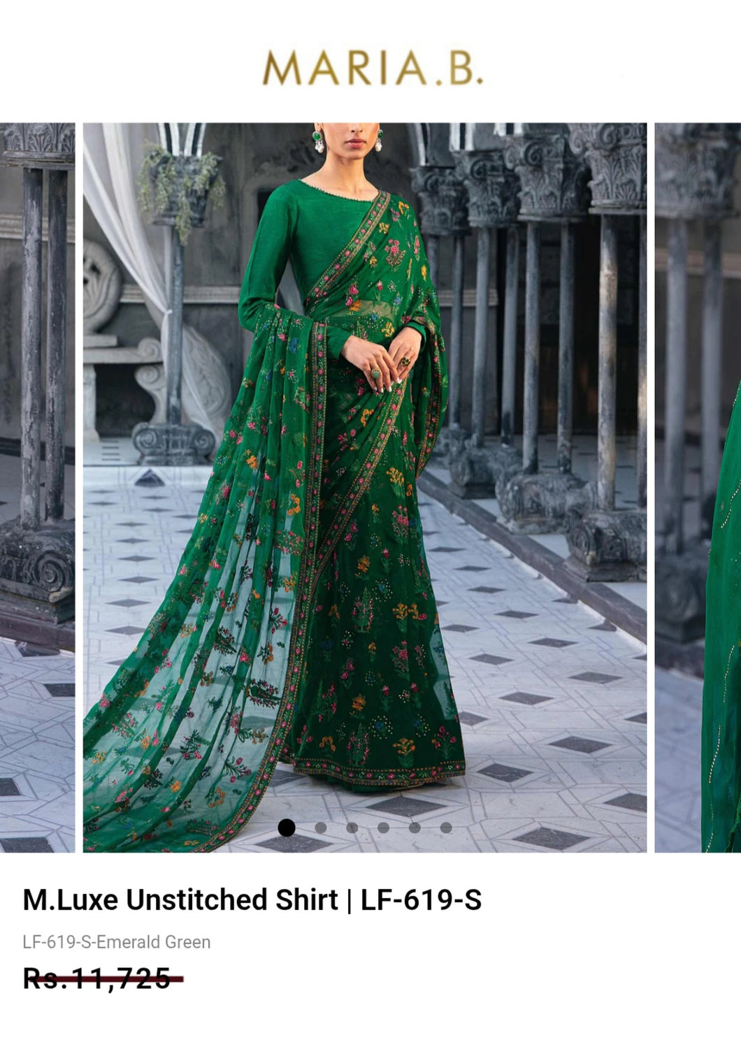 Mariab Fabric Luxe Embroidered Chiffon