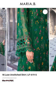 Mariab Fabric Luxe Embroidered Chiffon