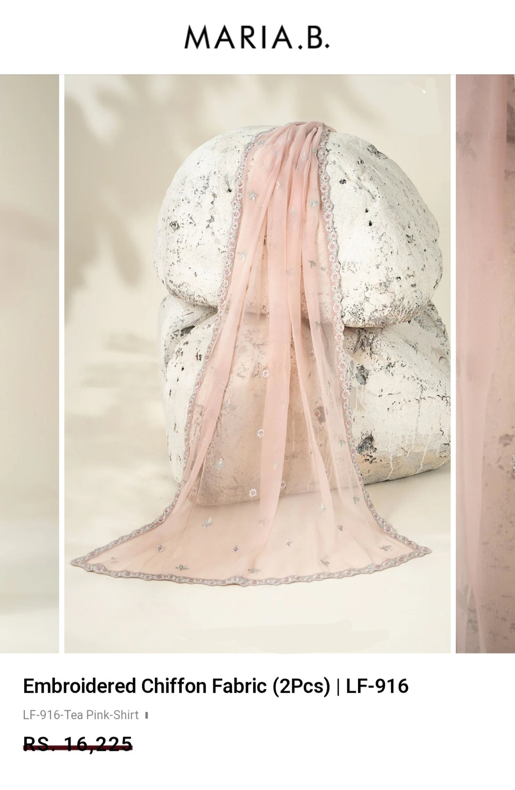 Mariab Duppta Luxe Embroidered Chiffon