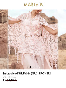 Mariab Fabric Luxe Schiffli Embroidery & Laser cut
