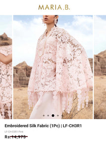Mariab Fabric Luxe Schiffli Embroidery & Laser cut