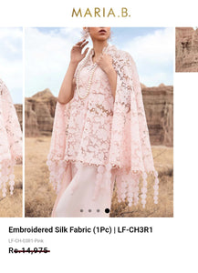 Mariab Fabric Luxe Schiffli Embroidery & Laser cut