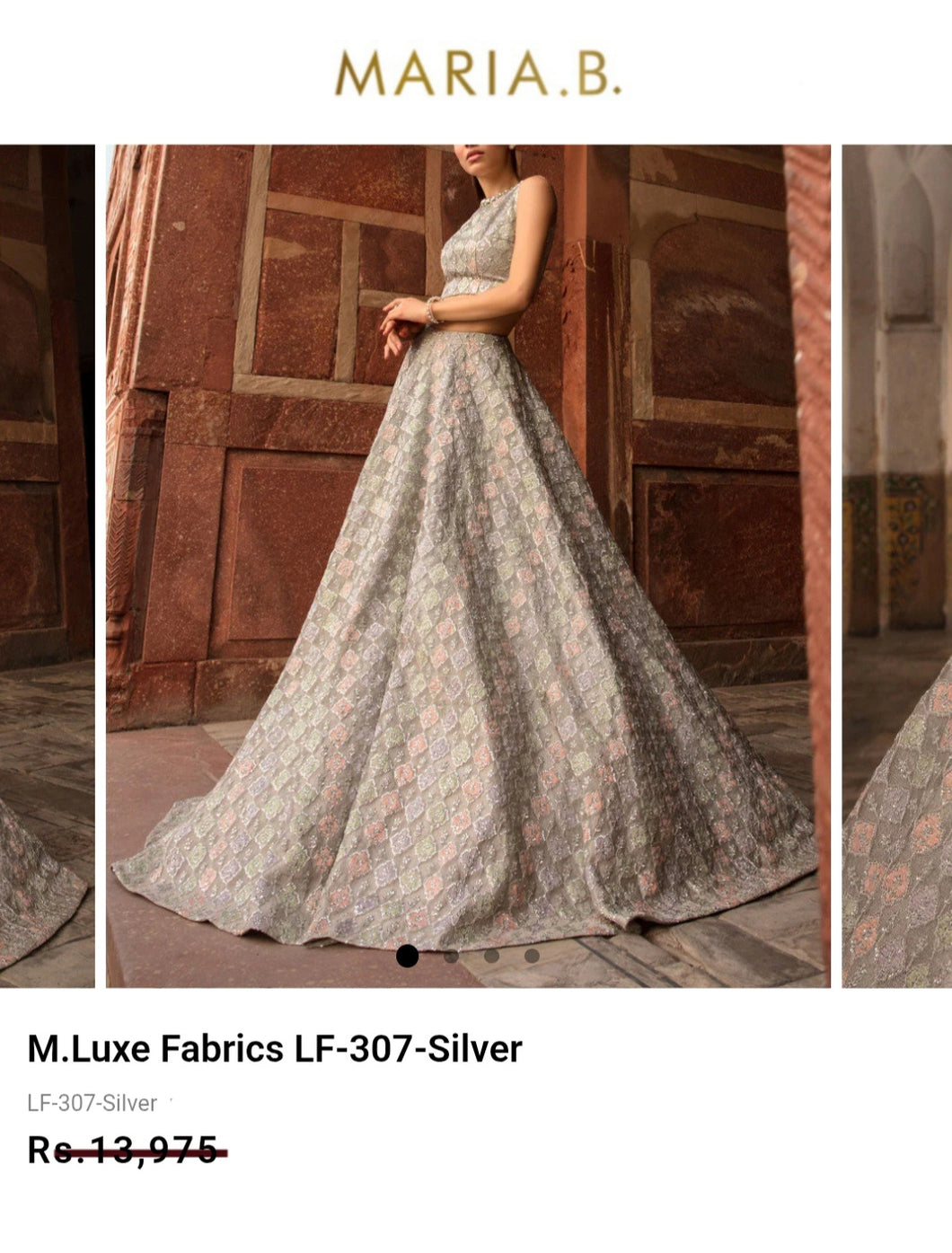 Mariab Fabric Luxe Zari Net