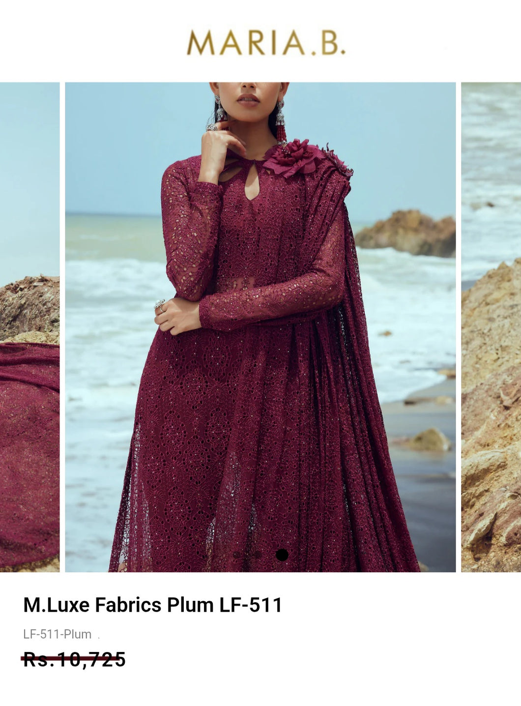 Mariab Fabric Luxe Schiffli chiffon