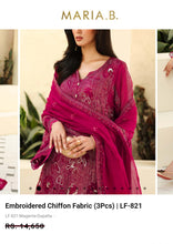 Load image into Gallery viewer, Mariab Duppta Luxe Embroidered Chiffon
