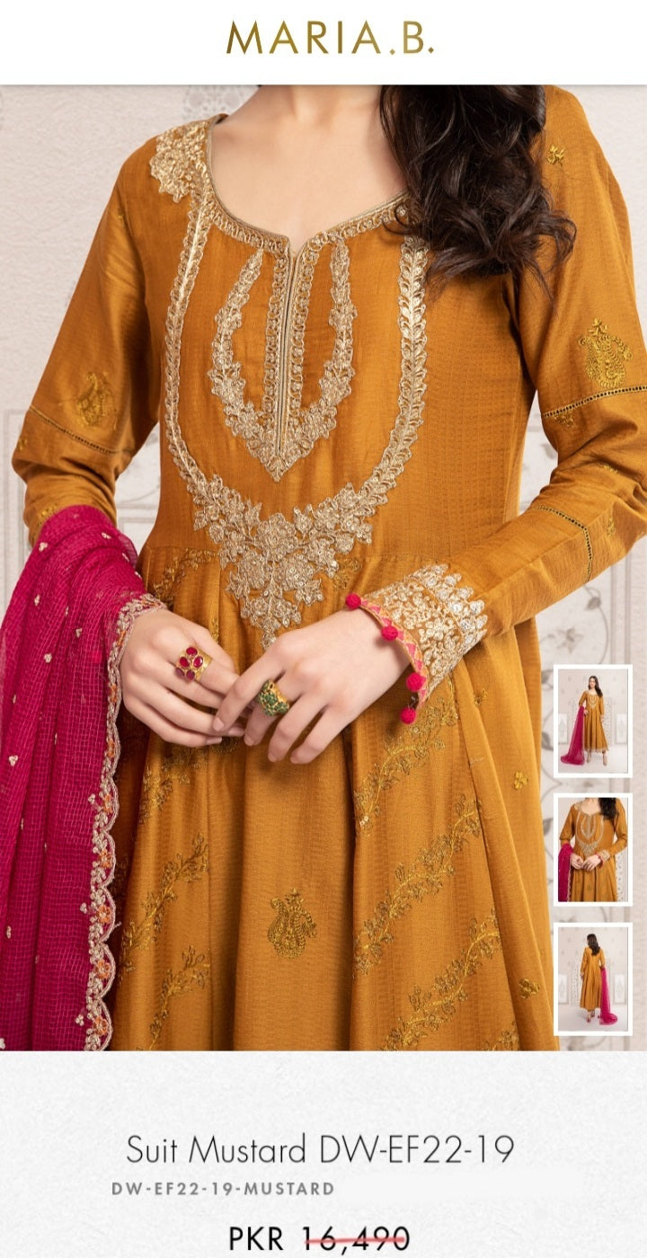 Mariab Fabric Embroidered Textured Lawn