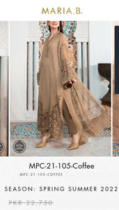 Mariab Shirt Fabric Embroidered chiffon