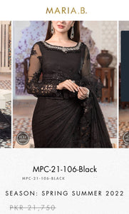 Mariab Fabric Chiffon Stones Embellished