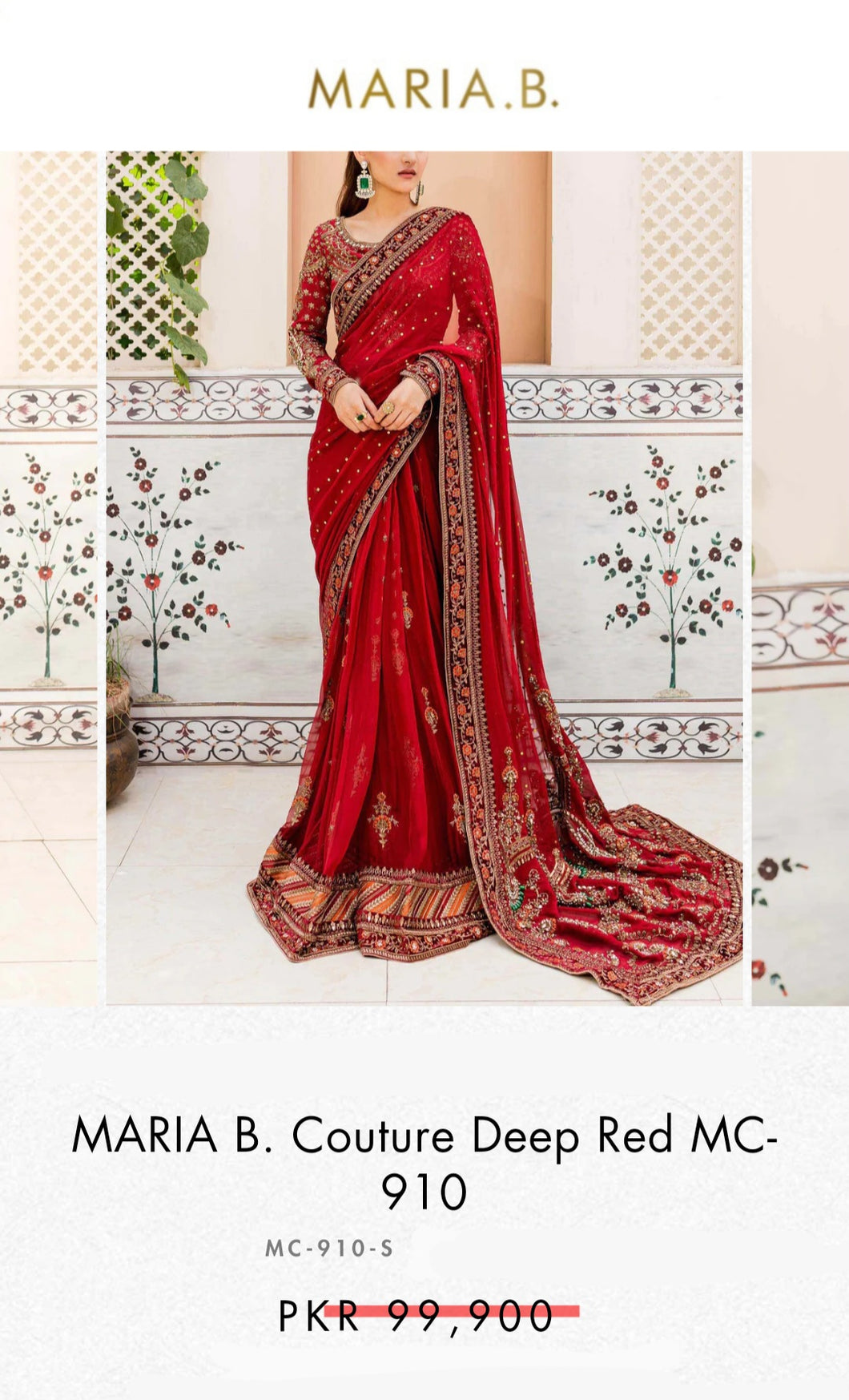Mariab Panels & Sleeve Set Hand work