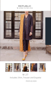 Republic Duppta Block Printed