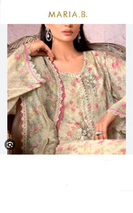 Mariab Shirt Printed Cotton Net
