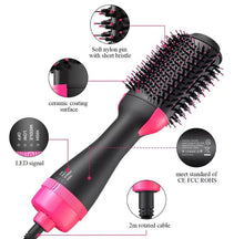 Load image into Gallery viewer, 3-in-1 One Step Hot Air Brush Hair Dryer
