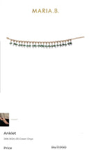 Load image into Gallery viewer, Mariab Anklet Pearl &amp; Onxy
