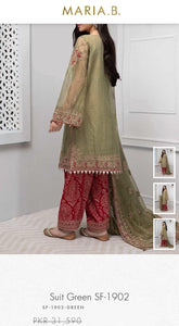 Mariab Shimmery cotton net Fabric