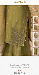 Mariab Fabric Chiffon Embriodred