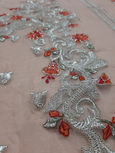 Branded Front Embroidered Chiffon