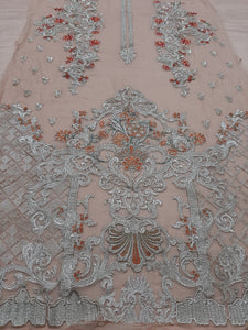 Branded Front Embroidered Chiffon