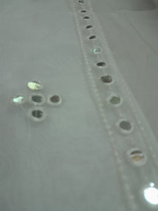 Mariab Duppta Foil Work White