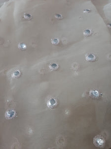 Mariab Fabric Frock Foil work