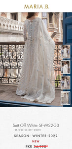 Mariab Duppta Foil Work White
