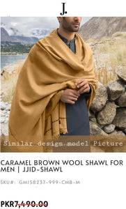 J. Men Wool Shawl